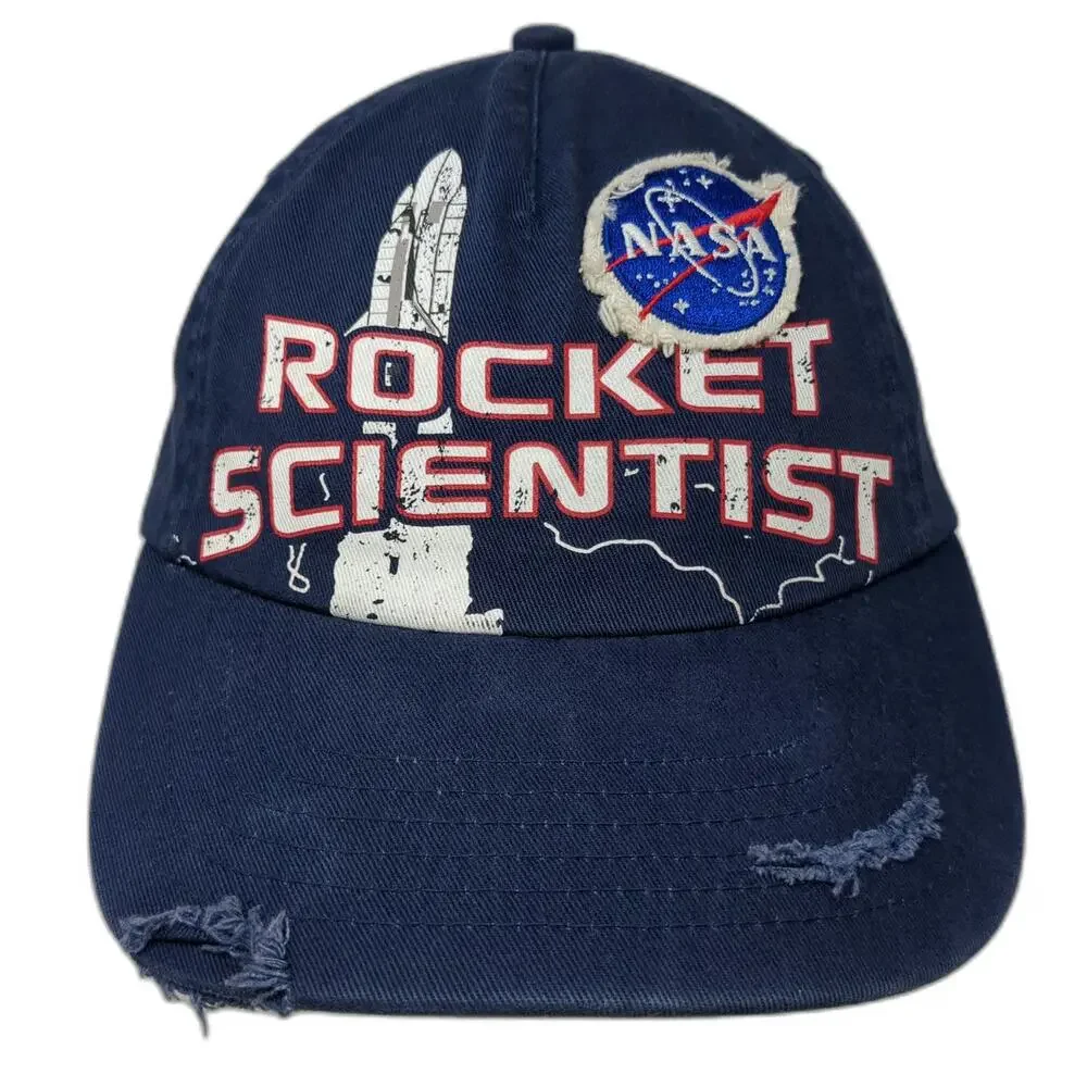 5 Panel Blue One Size NASA Rocket Scientist Johnson Space Center Hat Slideback